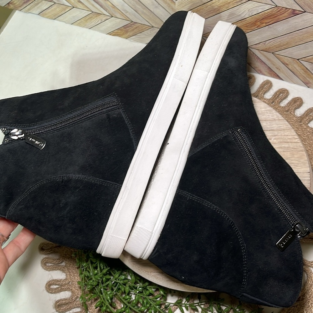Blondo Giselle Sz 11 Waterproof Black Suede High Top Ankle‎ Double Zipper Boot - Picture 6 of 10